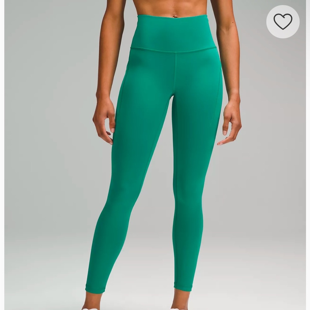 Lululemon Wunder Train HR Tight 
Pockets 25"
Size 10 Authentic ☆ Kelly Green